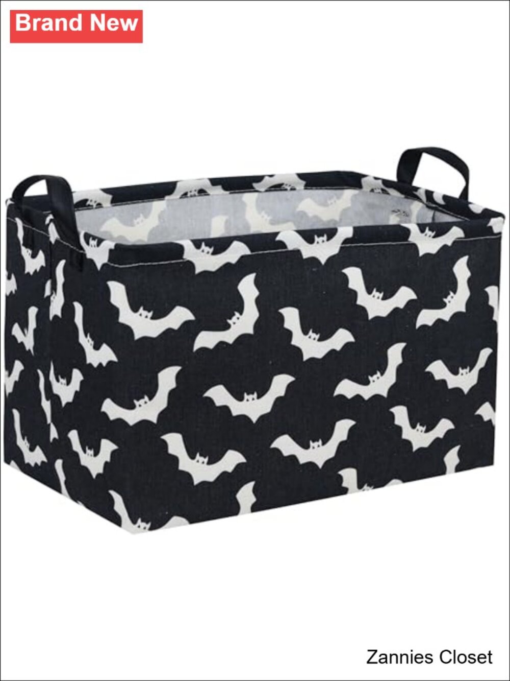👻 Rectangular Bat Basket Kids Storage Bin Organizer with Handles Halloween